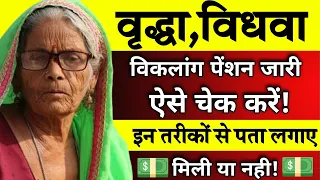 वृद्धा,विकलांग,विधवा पेंशन लाभार्थियों के लिए खुशखबरी पेंशन जारीहुई| Vridha Pension Kaise Check Kare