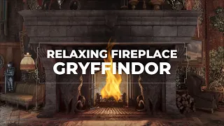 5 HOURS Gryffindor Common Room Fireplace Relaxing Fire Crackling Sound | Hogwarts Legacy