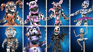 FNAF AR Nightmare Sister Location Animatronics Jumpscare & Workshop Animations