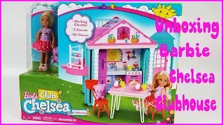 Unboxing Barbie Chelsea clubhouse, Toys review and play