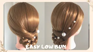 EASY UPDO! Braided Low Updo! 2 Easy hairstyles  簡單新娘盤髮 No.26