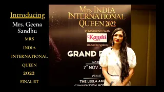 GEENA SANDHU - MRS INDIA INTERNATIONAL QUEEN 2022 FINALIST, INTRODUCTION ROUND