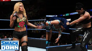 WWE 2K20 SMACKDOWN MANDY ROSE TALKS ABOUT HER INJURY/SONYA VS SASHA FOR THE TITLE
