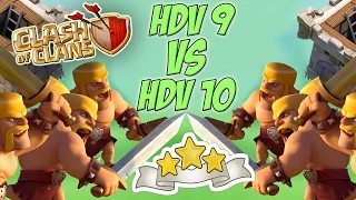 Clash of Clans | Des 3 Etoiles d'HDV 9 sur HDV 10 !