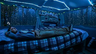 10 Hours ⚡️ Rain 😴 It is heavy rain . I'll sleep in a cozy car cabin | Fall asleep quickly