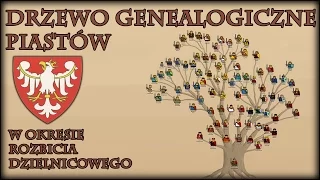 Drzewo Genealogiczne Piastów w okresie Rozbicia Dzielnicowego - Historia na Szybko