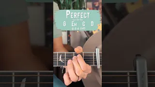 Perfect Ed Sheeran Guitar Lesson // Perfect Guitar Tutorial #Shorts