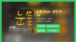 [한시간듣기] 눈물 (Feat. 유진 Of 더 씨야)  - 리쌍 | 1시간 연속 듣기