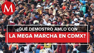 Destacan participación ciudadana en marcha de AMLO: 1.2 millones de personas