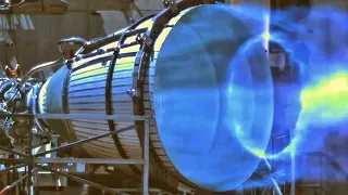 Shutdown of a Raptor vacuum rocket engine in slow motion - SpaceX Starship