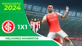 INTERNACIONAL 1 X 1 ATLÉTICO-GO | JOGO COMPLETO | 4ª RODADA BRASILEIRÃO SÉRIE A 2024 | FIFA 24