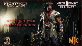 Mortal Kombat 11: NightWolf (Klassic Towers) | MK 11 Ultimate | Champion Tower | Cinematic Ending