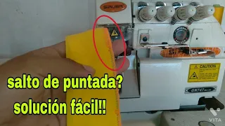 porque la maquina de coser overlock salta puntadas (ajuste del looper inferior).