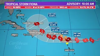 Tropical update: Fiona headed towards Leeward Islands