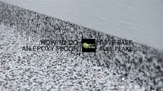 How to do an epoxy floor - Cove base full flake