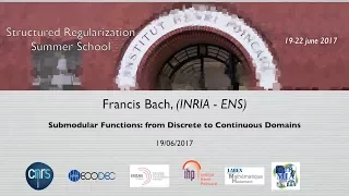 Structured Regularization Summer School - F. Bach - 19/06/2017