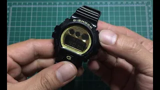 casio gshock 3230 DW6900MS-1 repair light spring, no LED