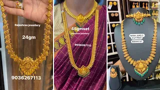 😱👌ಬರಿ 17ಗ್ರಾಮ್ ಇಂದ ಚಿನ್ನದ antique ಲಾಂಗ್ ಹಾರಗಳು 😯/Lightweight Long haram collections starts from 17gs