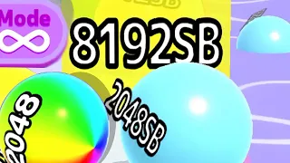 BALL RUN 2048 — INFINITY ∞ RUNNING TO '8192 SB' WALL (Si-Bi-LLION, Max Level)