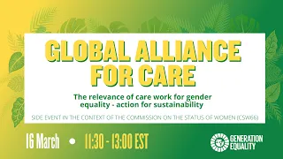 The relevance of care work for gender equality – action for sustainability