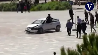 Detienen con una patada a un conductor peligroso en Albania