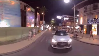 Legian and Kuta Street in night ( 360 Video )