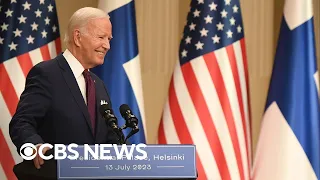 Biden vows to defend all NATO territory in press conference with Finnish president