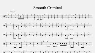 Smooth Criminal - Michael Jackson -  Drum sheet music