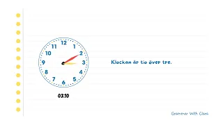 Telling Time in Swedish - Klockan på svenska