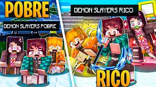 RICO VS POBRE DOS DEMON SLAYERS no MINECRAFT!