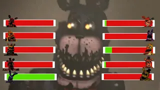 [SFM FNaF] Nightmare VR Vs Withered Animatronics With Healthbars!