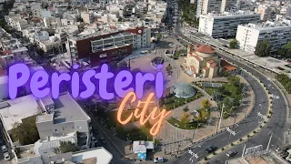 Peristeri city center from above/4K/FHD/Tό κέντρο τού Περιστερίου από ψηλά