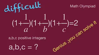 Math Olympiad,1+1/a,find integer value.mathtrick,nice equation,mathskills,difficult question,mathman