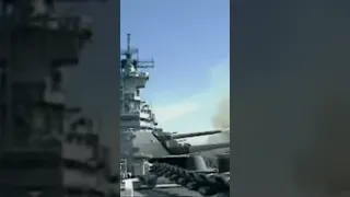 Firing the 16in guns on the Battleship New Jersey