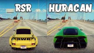 NFS Heat: Porsche Carrera RSR vs Lamborghini Huracan - Drag Race