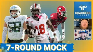 7-Round Mock Draft: Chargers Land Marvin Harrison Jr. and Jackson Powers-Johnson on Days 1 and 2