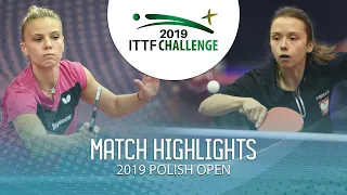 Adina Diaconu vs Anna Wegrzyn | 2019 ITTF Polish Open Highlights (Group)