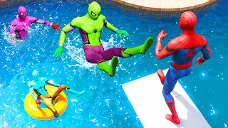 GTA 5 Rainbow Spiderman Water Fails (Euphoria Physics/Ragdolls) #11