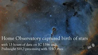 Home Observatory captured birth of stars with 13 hours of data on IC 1396