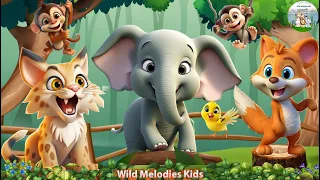 Happy Animal Moments, Familiar Animal Sounds: Fox, Lynx, Elephant, Monkey, Bird - Animal Sounds