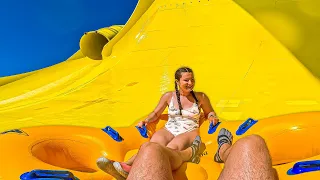 Croatia's BIGGEST MegaCONE WaterSlide at Aquacolors Aquapark