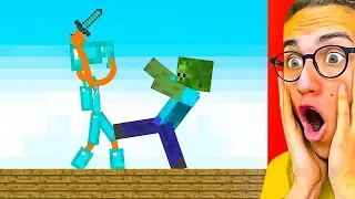 Reacting To THE BEST STICK FIGHT MINECRAFT ANIMATIONS!