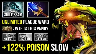 WTF Unlimited Plague Ward Spam 122% Poison Slow DPS Nobody Can Get Close Offlane Venomancer Dota 2