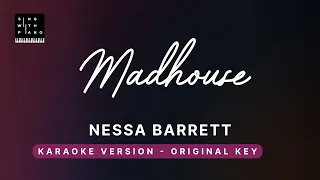 Madhouse - Nessa Barrett (Original Key Karaoke) - Piano Instrumental Cover with Lyrics