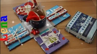 Weihnachtliche Explosionsbox mit Tasse und Süßigkeiten basteln 🎁 how to make christmas explosion box