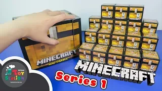 Mở 18 rương Minecraft chest series 1 tìm thấy nhân vật vàng GOLD ToyStation 227