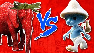 Smurf Cat (Indo ali) Vs Elefante Morango (Misericórdia) - Batalha de memes - Batalha de rap