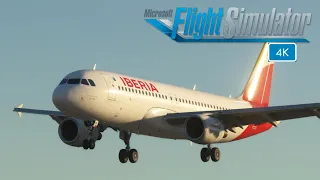 Iberia A320 CFM Full Flight || Madrid - Barcelona || MSFS 2020 (4K)