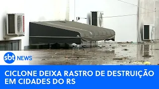 Ciclone provoca inundações e prejuízos em cidades do Rio Grande do Sul| #SBTNewsnaTV (06/09/23)