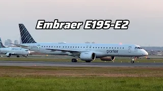 Porter Embraer E195-E2 Plane's Toronto Take Off to Winnipeg Full Video - YYZ Airport Canada